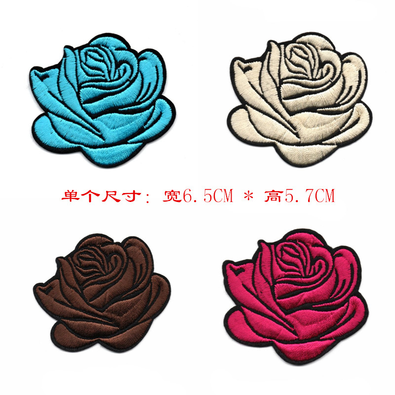rose flower cloth sticker badge sticker cartoon DIY clothes Patches sticker ironing and sewing