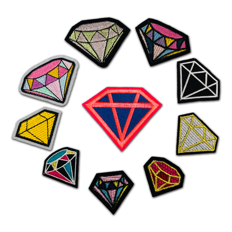 cartoon diamond adhesive cloth sticker embroidery label hat sock clothing women's accessories embroidery Patches decal