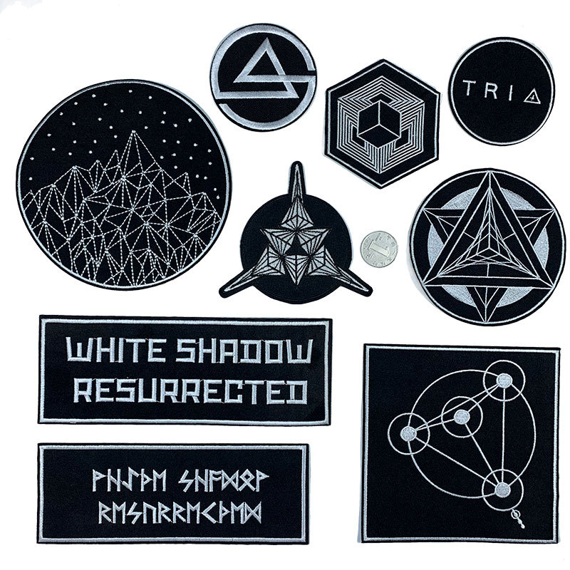 embroidery cloth sticker black and white magic clothing accessories schoolbag DIY hole Patches sticker