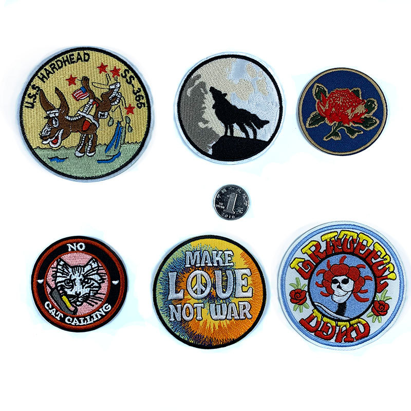 round cloth sticker cartoon English wolf kitten hat sock clothing accessories schoolbag holes DIY patch