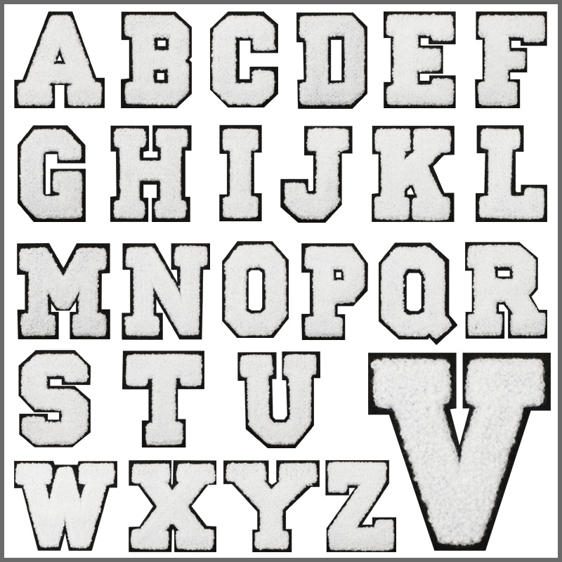 7cm embroidery 26 letters embroidery cloth sticker embroidery bag cloth sticker accessories Patches sticker