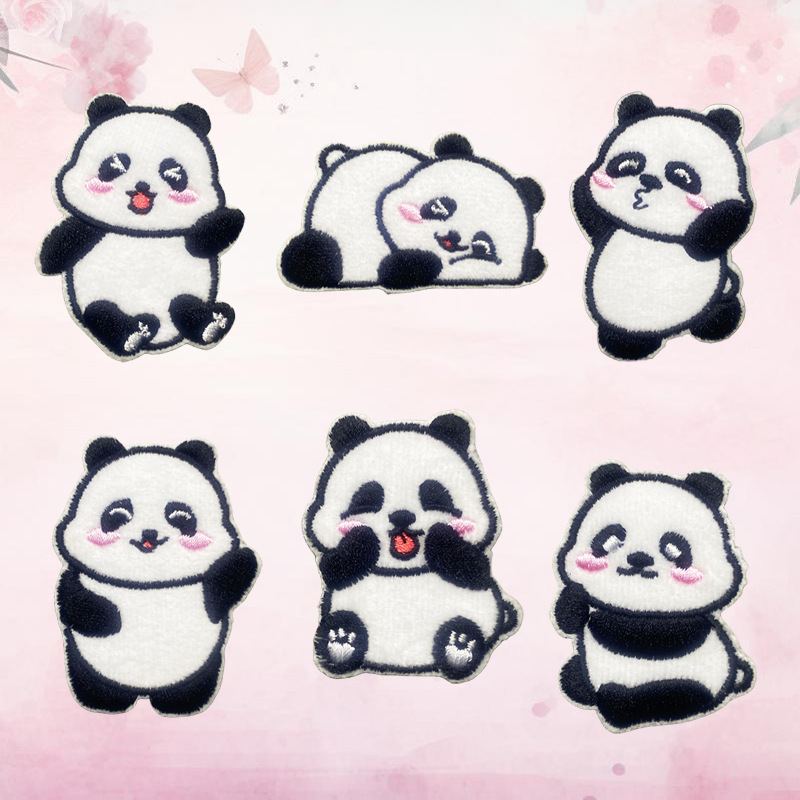 embroidery label cartoon animal embroidery sticker clothing accessories Patches sticker bag self-adhesive cloth sticker