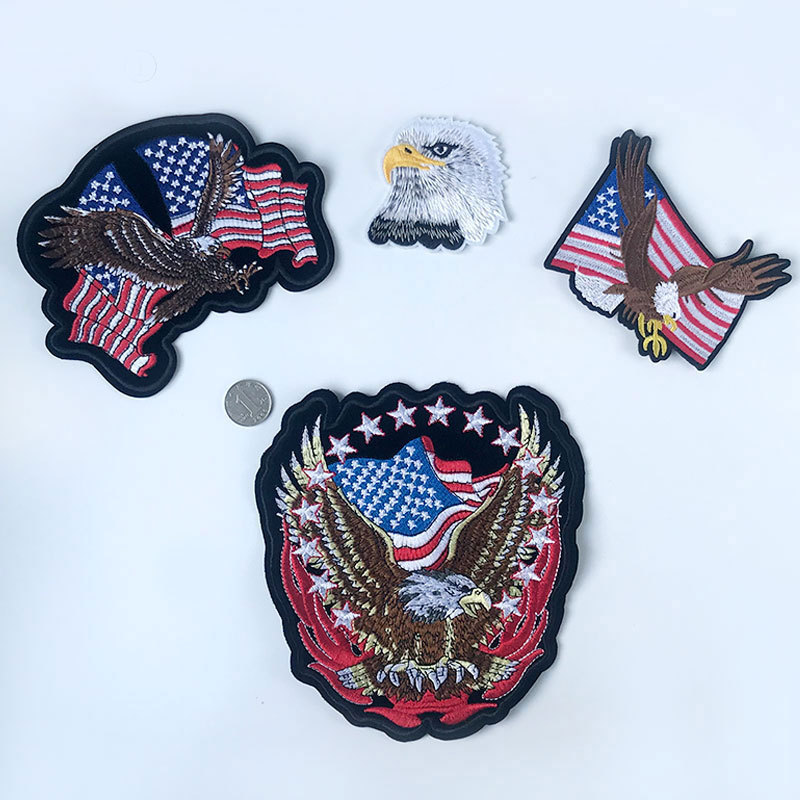 American flag eagle flag cloth sticker style eagle head adhesive embroidery clothing DIY accessories