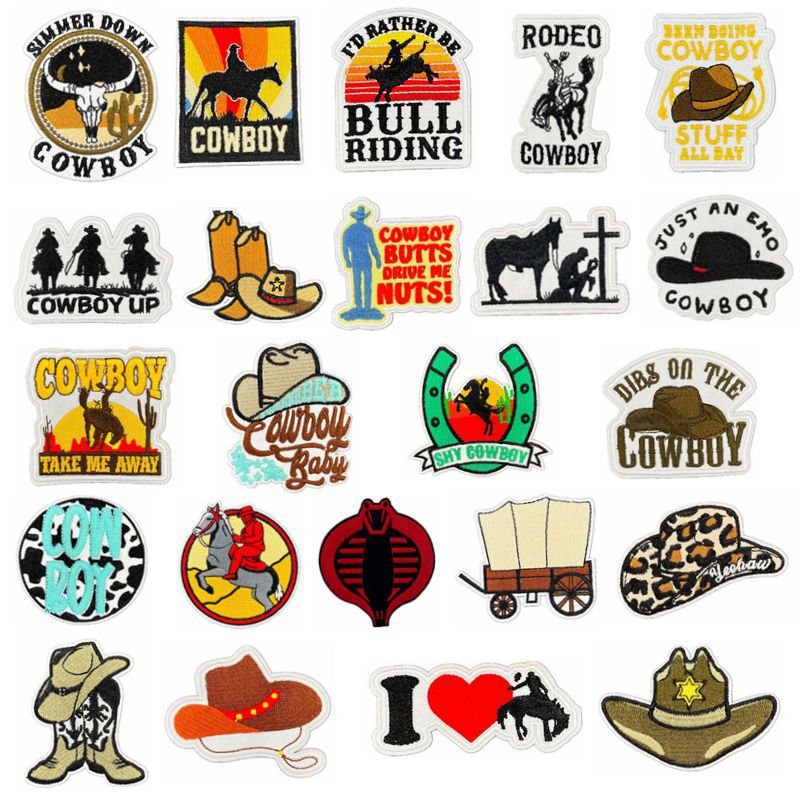 western English letter embroidery cloth sticker embroidery label clothes luggage hat decoration