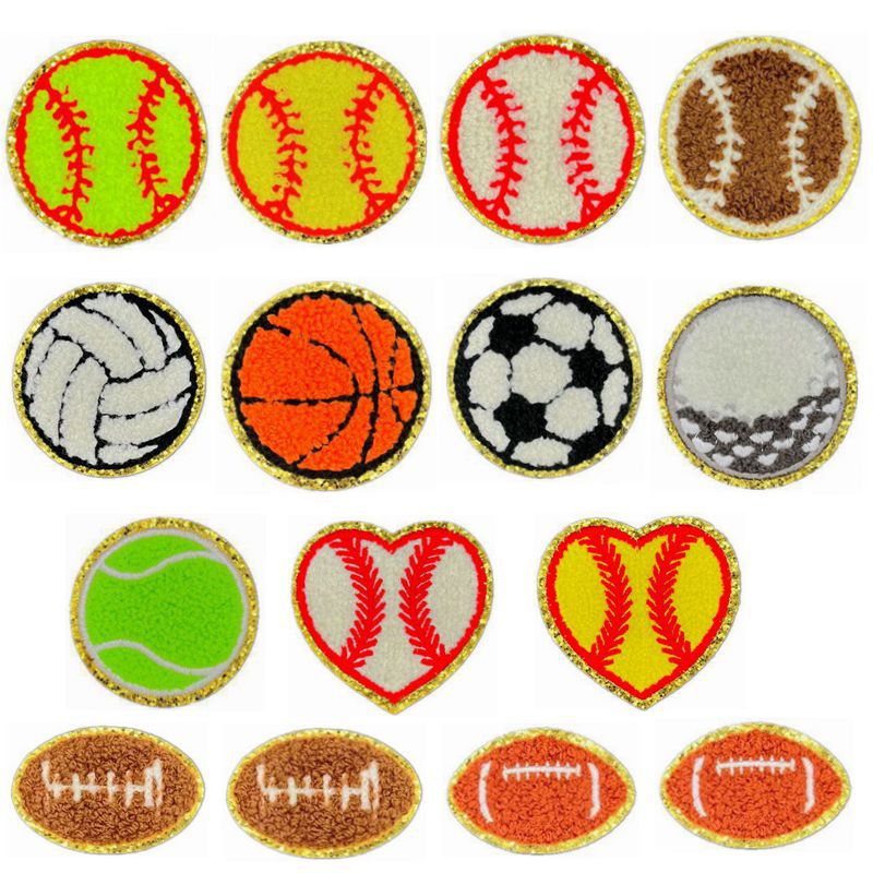 basketball football football baseball embroidery DIY clothing accessories decoration