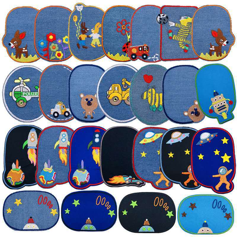 Jeans hole sticker Patches  cloth sticker cartoon hat sock large clothes repair sticker can be ironed