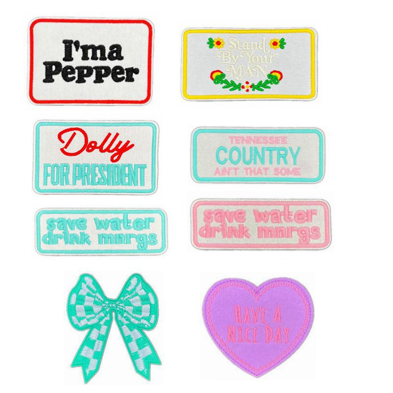 English Alphabet Embroidery Cloth Sticker Embroidery Label Clothes Luggage Hat Decorative Sticker