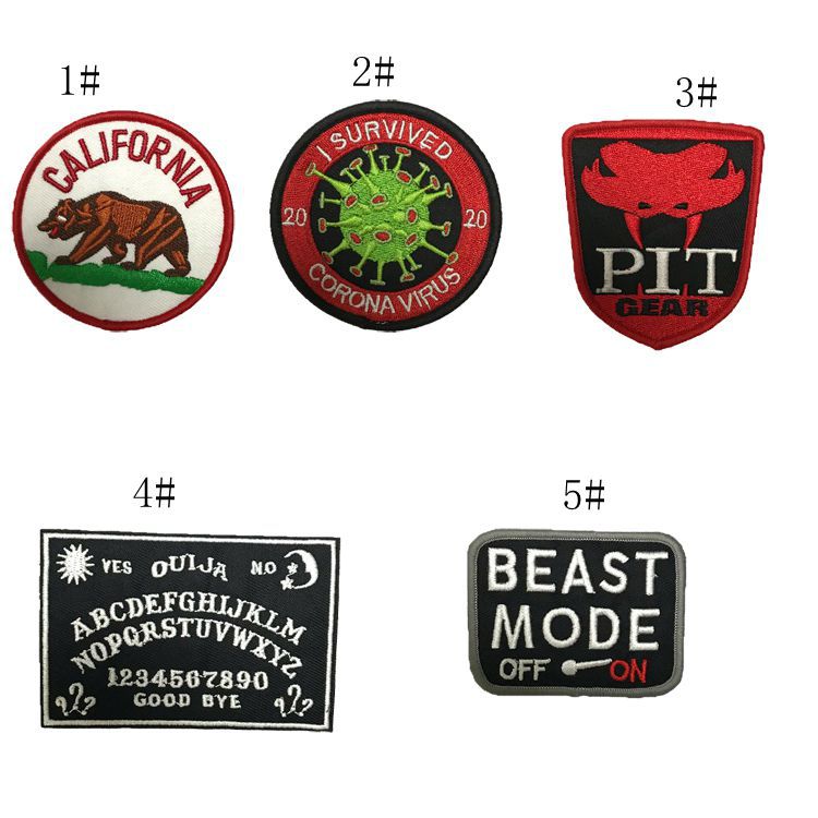 embroidery iron on patches edge locking graphics clothing accessories
