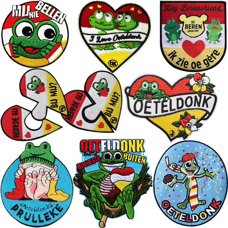 frog cartoon embroidery iron on patches clothing accessories decorative Patches stickers