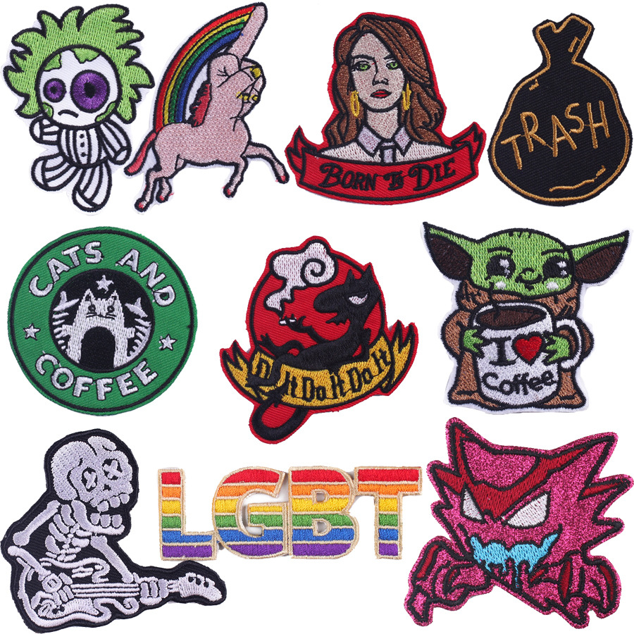 cartoon embroidery iron on patches embroidery clothing accessories DIY decorative Patches stickers