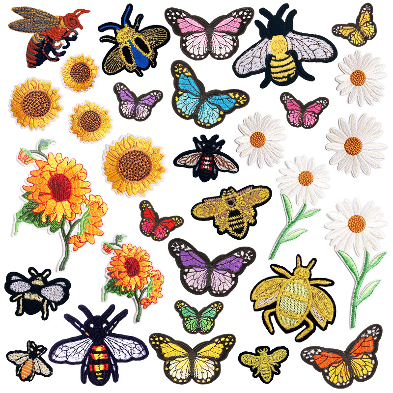 Cute flower embroidery cloth sticker embroidery clothing accessories sunflower flower Patches sticker