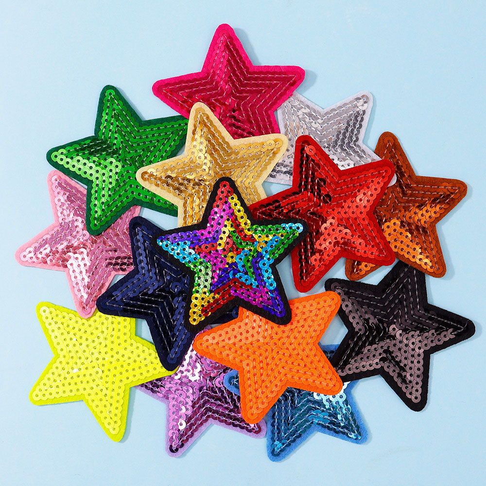 Star cloth sticker Patches sticker washable large cloth embroidery clothing accessories embroidery sticker DIY