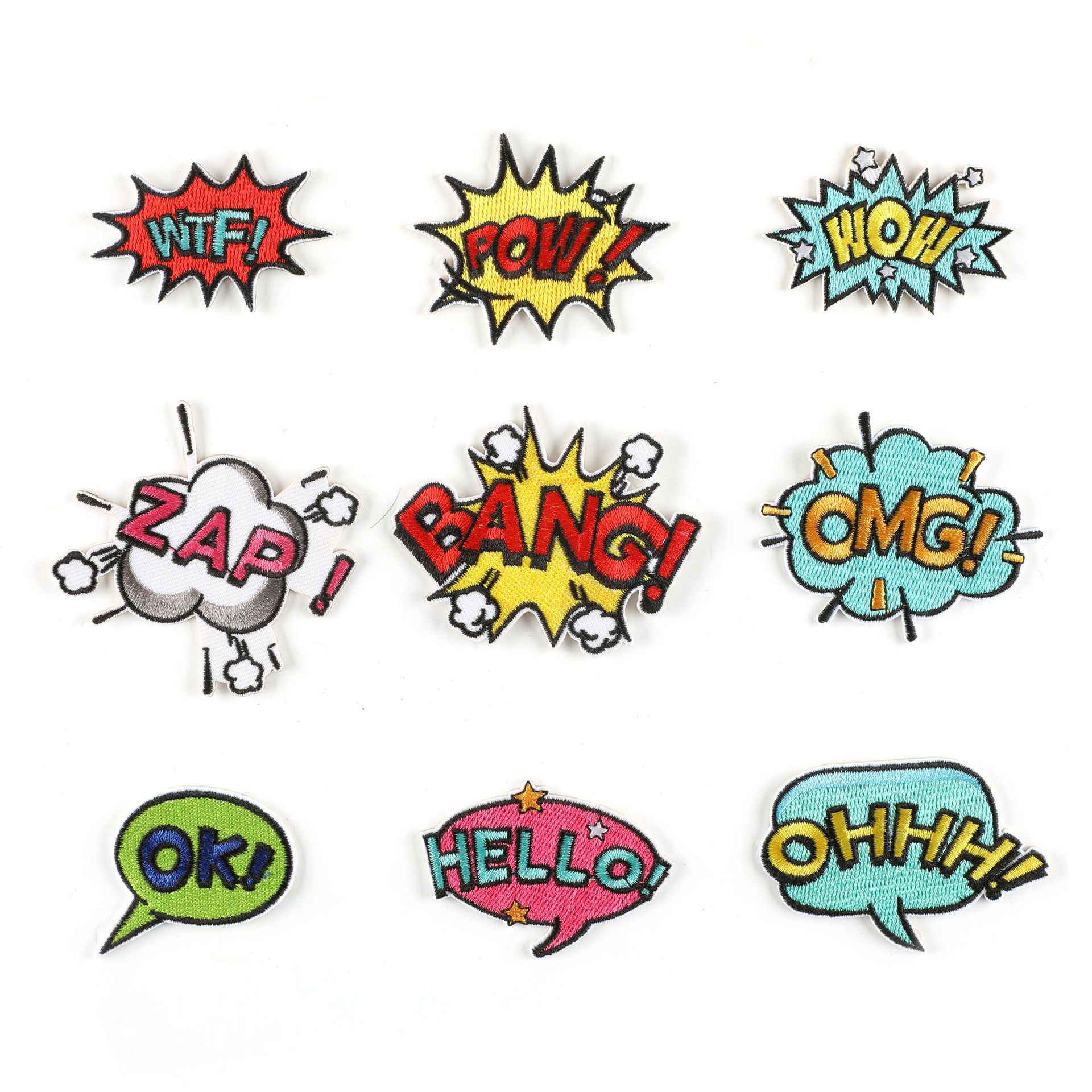 Embroidery Label English Alphabet Cloth Sticker Self-adhesive Embroidery Label Clothing Accessories Badge Patches Embroidery Cloth Sticker