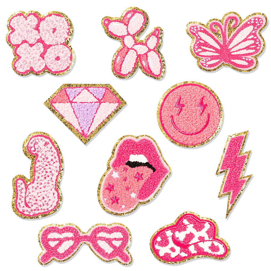 Glitter Powder Glitter embroidery Cloth Sticker Embroidery Clothing Accessories Lightning Patches Sticker
