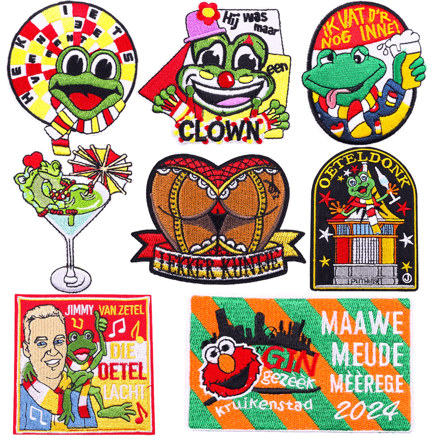 cartoon frog embroidery cloth stickerjoint Dutch clothing Patches sticker