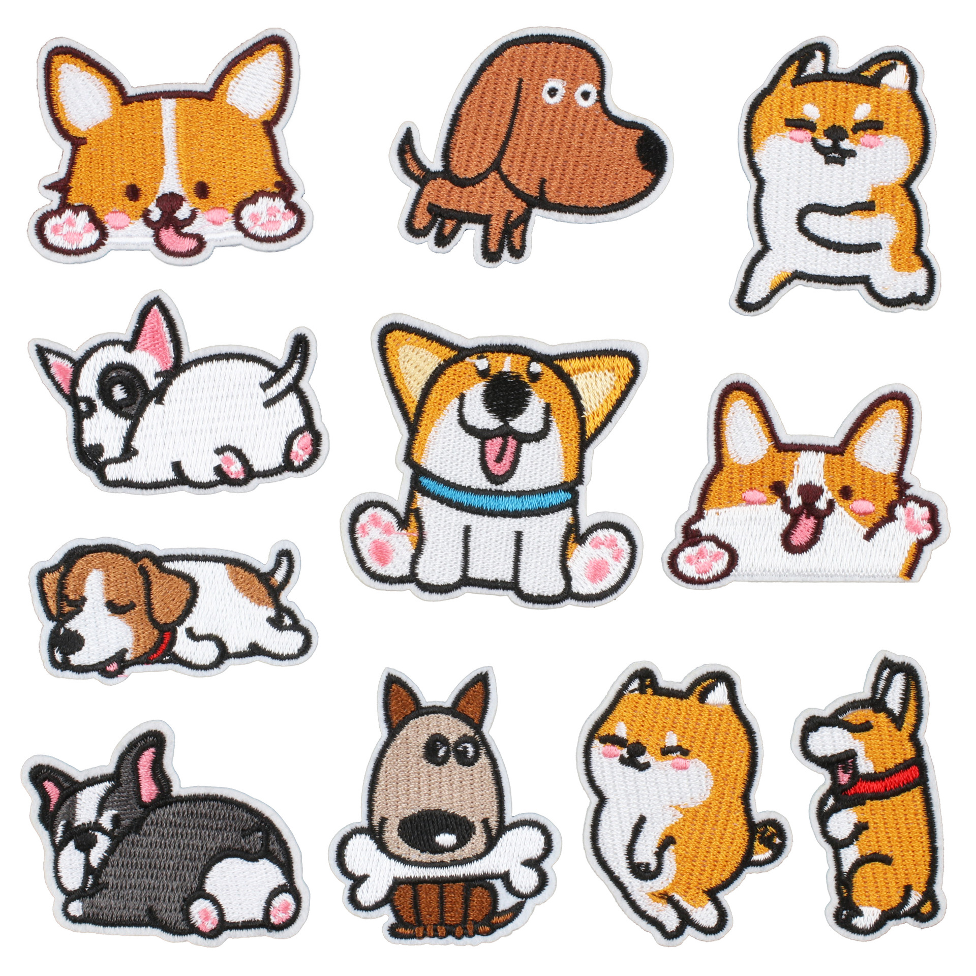 Cartoon Cute Puppy Embroidery Cloth Sticker Embroidery hat sock Clothing Sticker