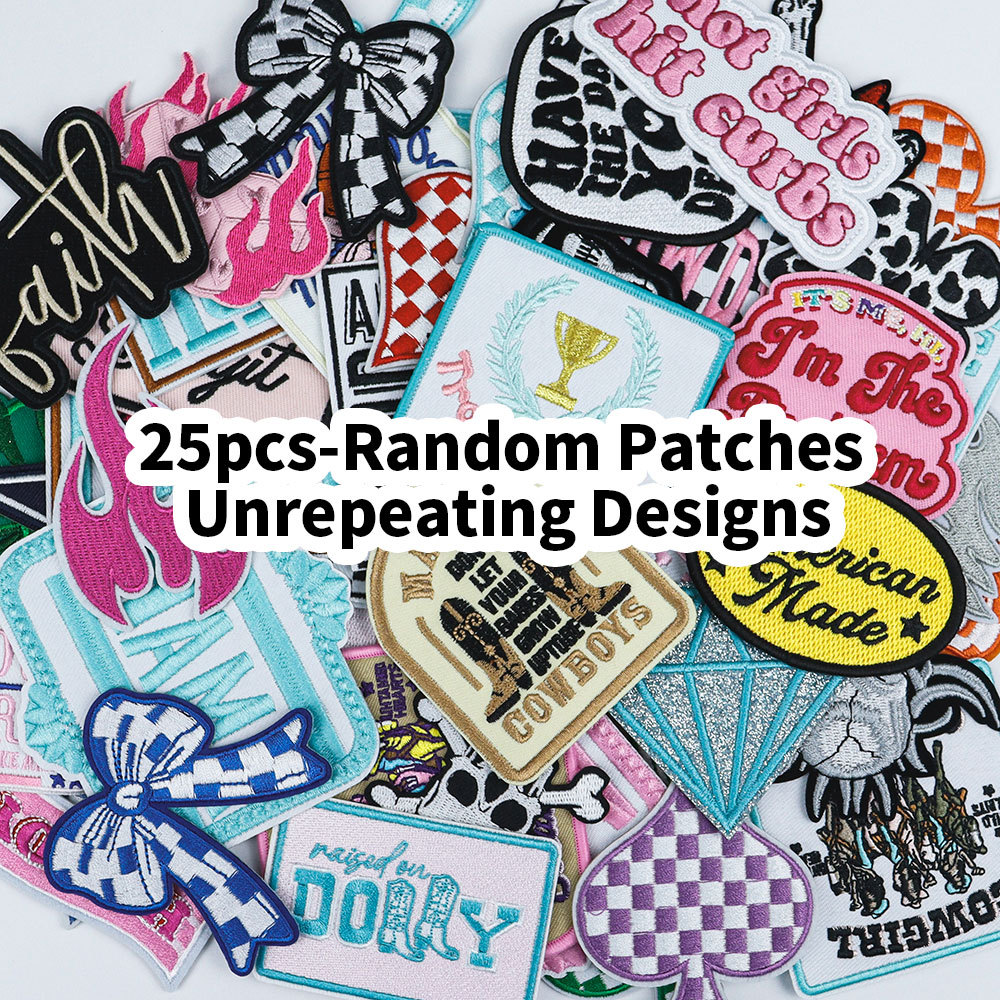 Random 25 30 iron on patches jacket Patches stickers hole stickers embroidery large Patches stickers