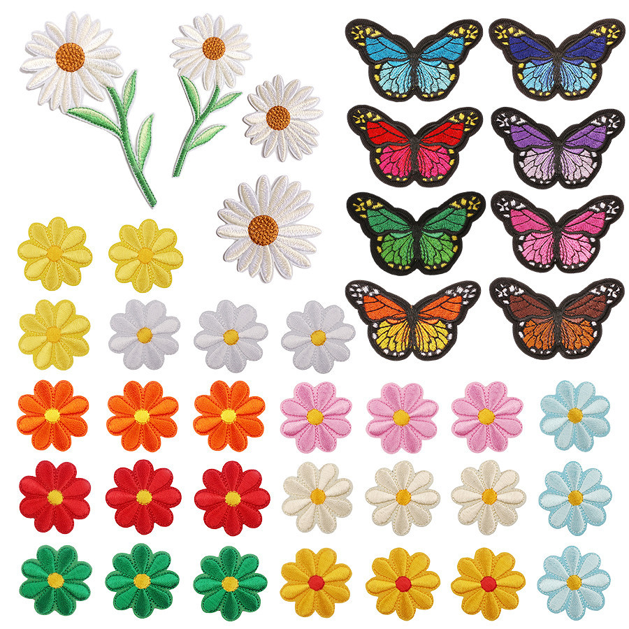 flower embroidery sticker embroidery cloth sticker Clothing accessories Bag ironing Patches sticker