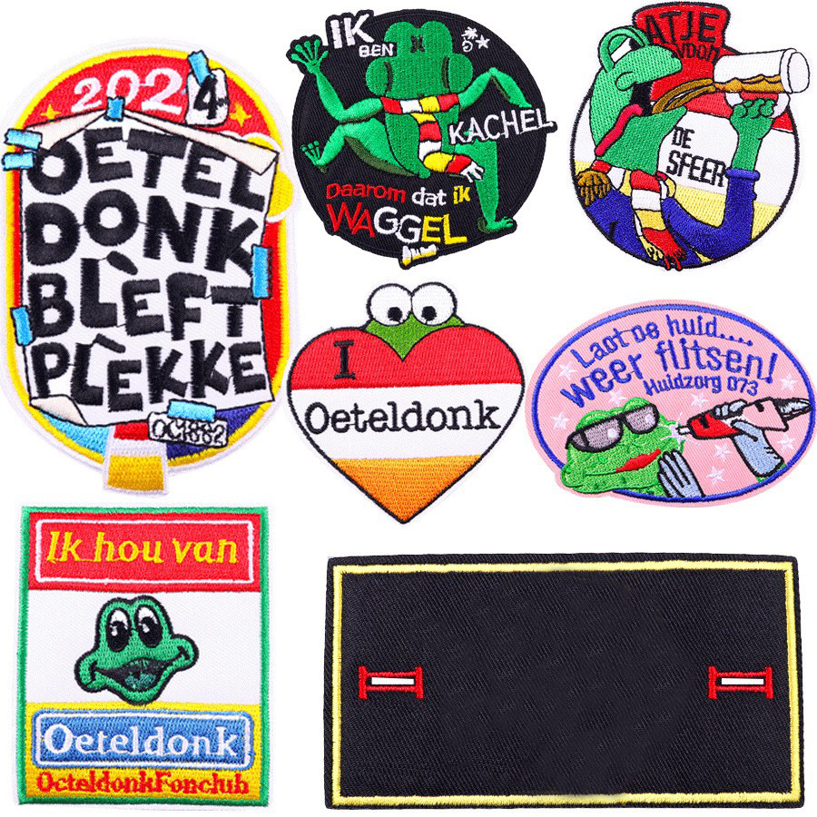 cartoon animal frog embroidery cloth sticker DIY Dutch clothing love Patches sticker