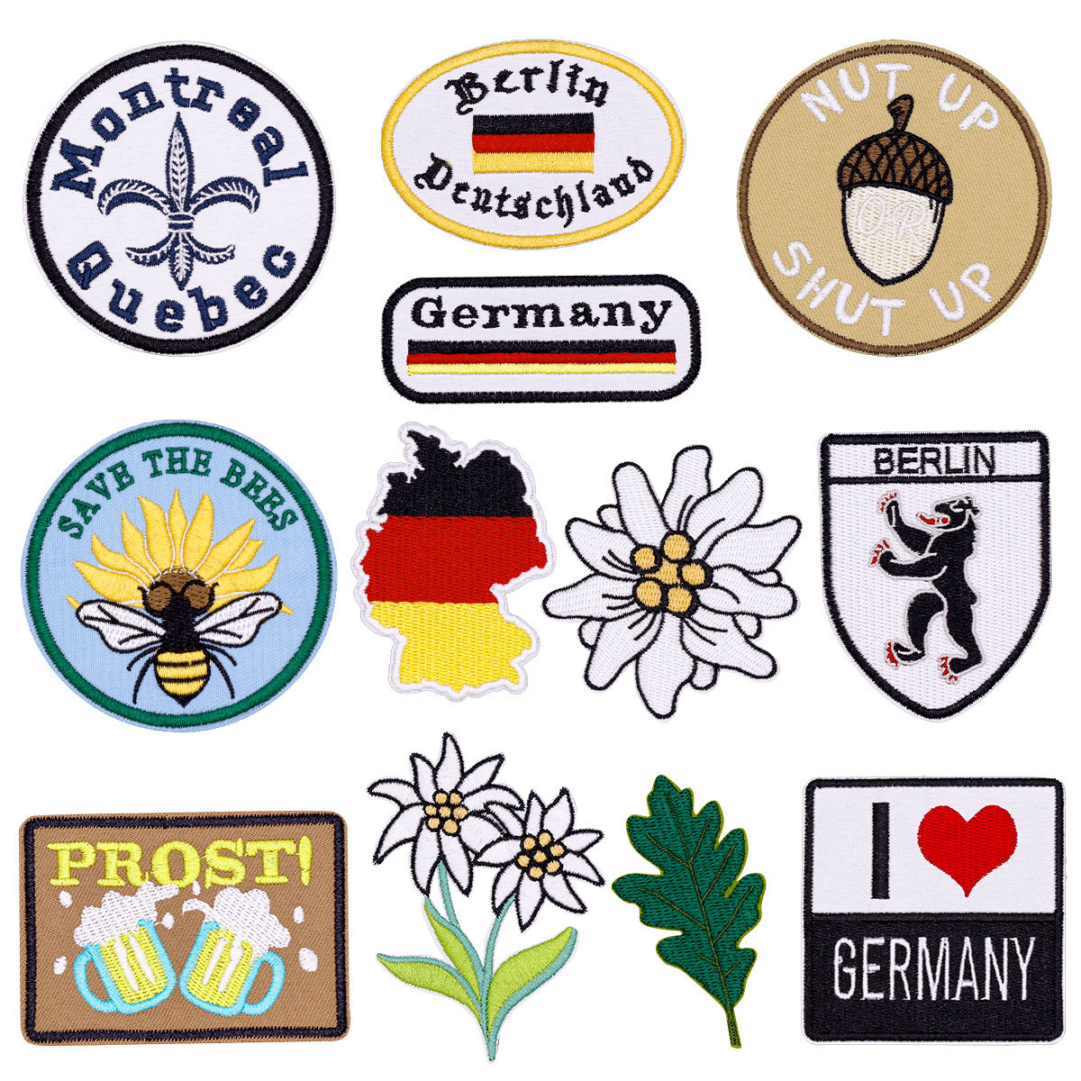 embroidery sticker embroidery flower cloth sticker Germans Patches sticker clothing hat decorative sticker