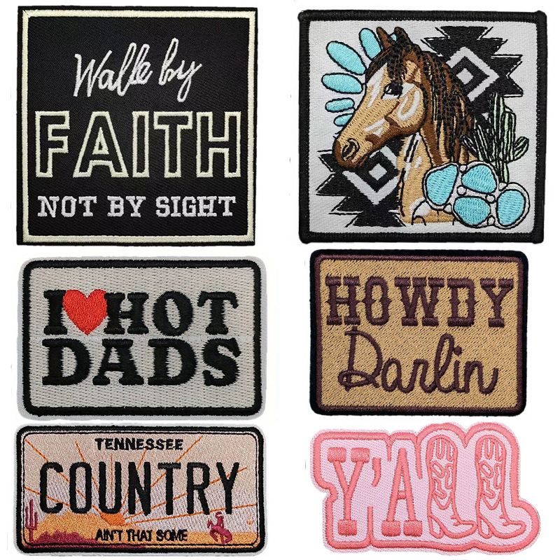 English embroidery cloth sticker Patches sticker horse sticker embroidery Patches  clothes sticker embroidery piece DIY selection free sewing 1