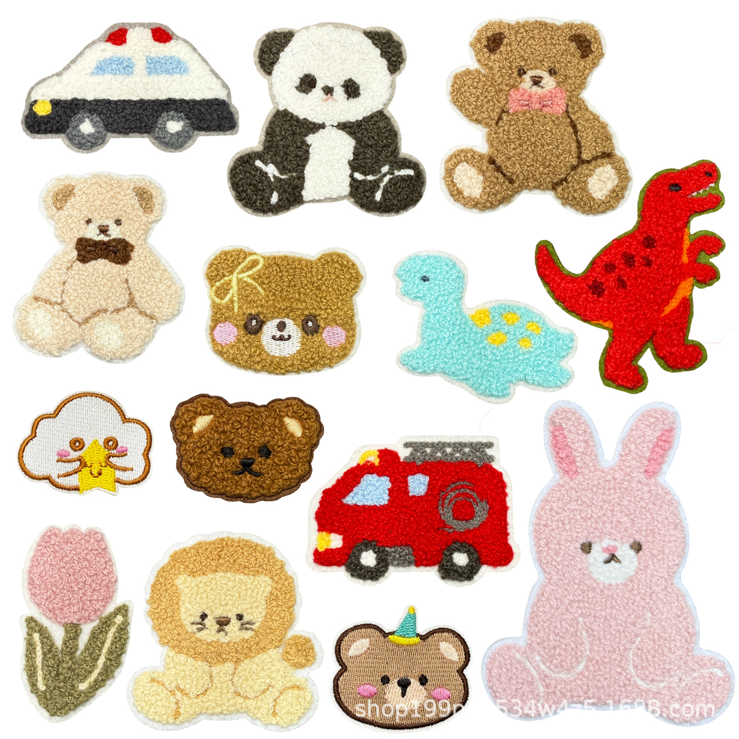 embroidery cloth sticker bear embroidery cloth sticker clothes decoration hole sticker DIY ironing