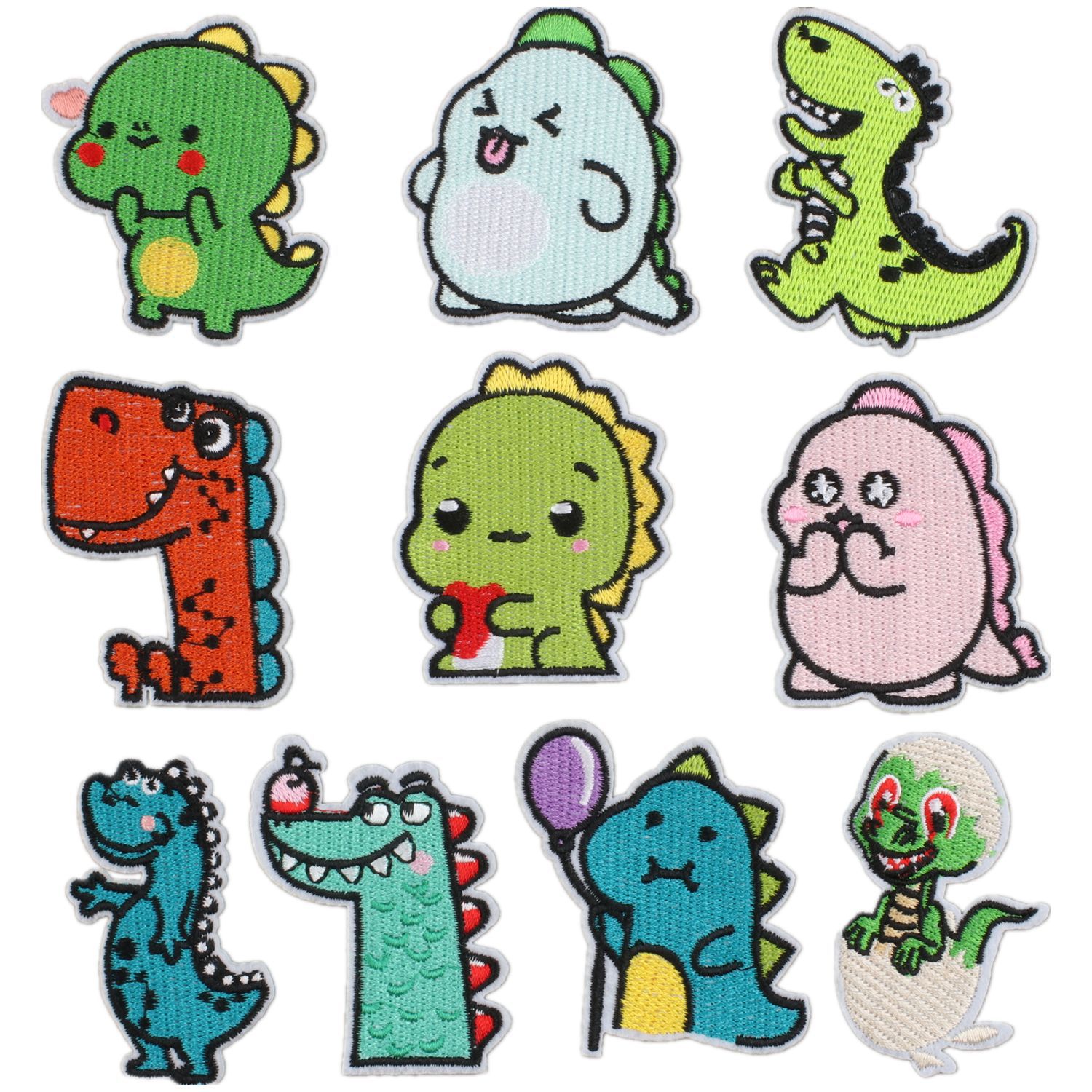 cartoon dinosaur embroidery cloth sticker crocodile embroidery label bag clothes Patches sticker
