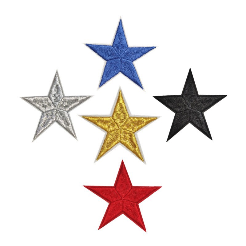 star embroidery cloth sticker large Patches sticker jacket self-adhesive repair clothes holes embroidery sticker pendant