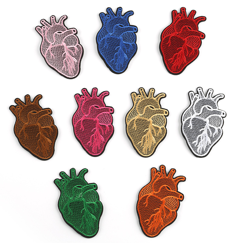 Cloth sticker embroidery cloth badge heart Patches sticker bag accessories embroidery cloth label embroidery