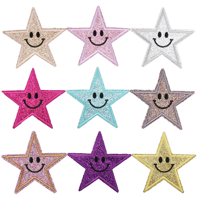 Star Embroidery Cloth stickers Clothes Bag Sticker