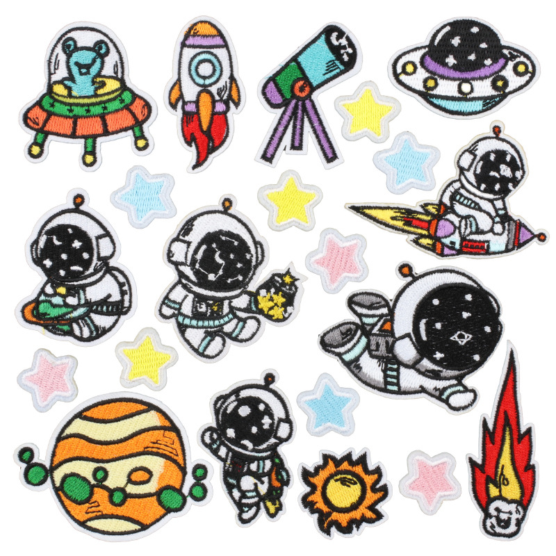 embroidery cloth sticker planet embroidery can be ironed and sewn Patches sticker