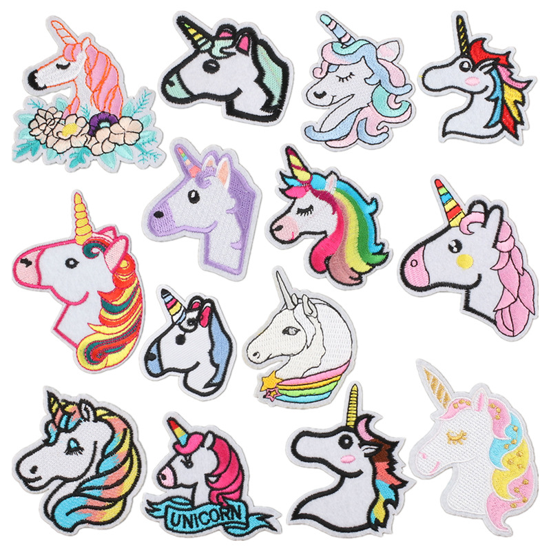 Unicorn Embroidery Cartoon Embroidery Patches Sticker