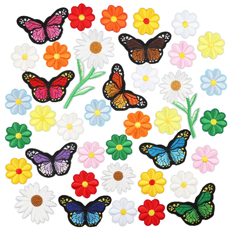 Flower Zou Embroidery Cloth Sticker Embroidery Clothes Ripped Jeans Patches Sticker