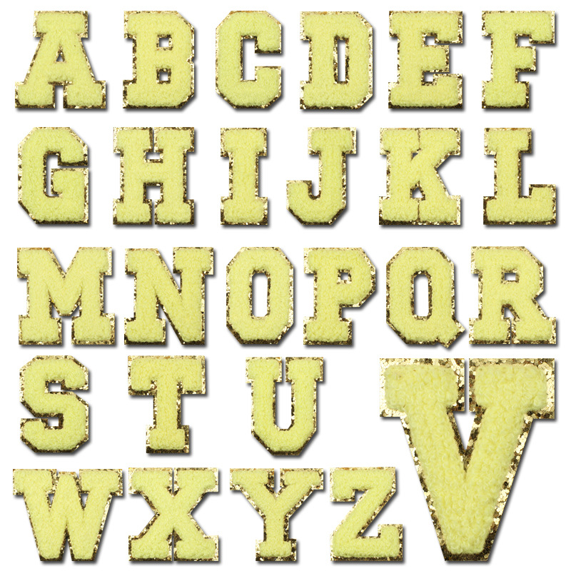 6cm embroidery 26 letters clothes sticker embroidery clothes Patches sticker ironing