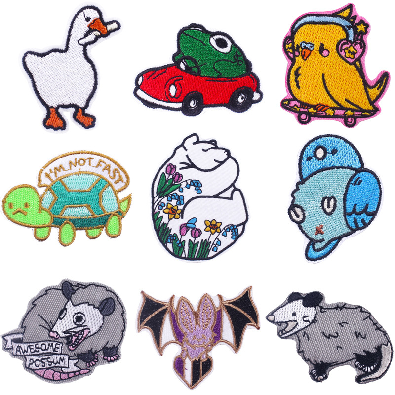 cartoon animal embroidery cloth sticker embroidery DIY accessories clothes Patches sticker cloth sticker