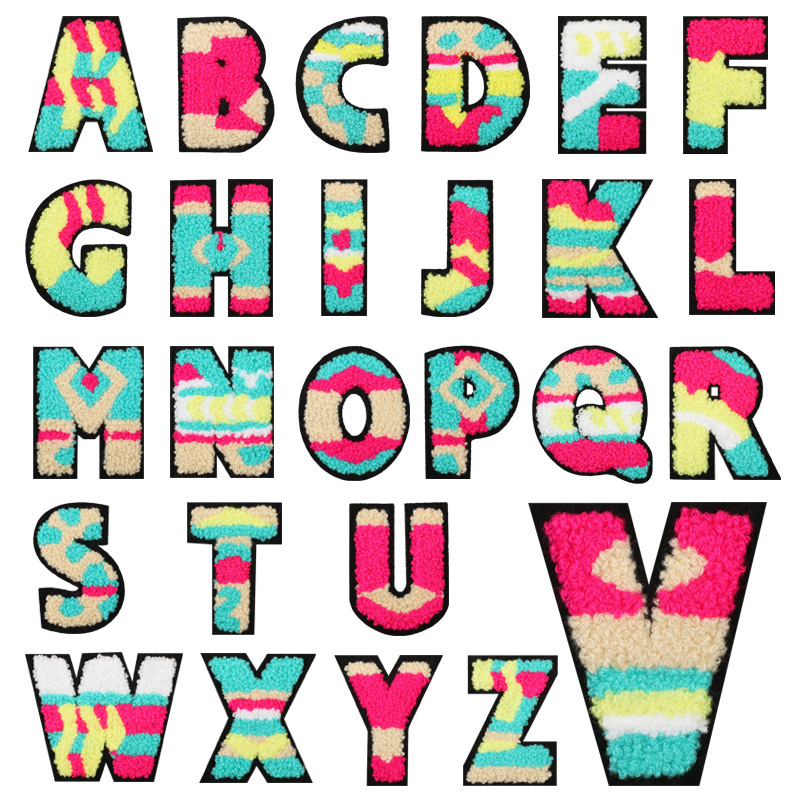 7cm embroidery 26 letters bag cloth sticker clothes embroidery Patches sticker ironing