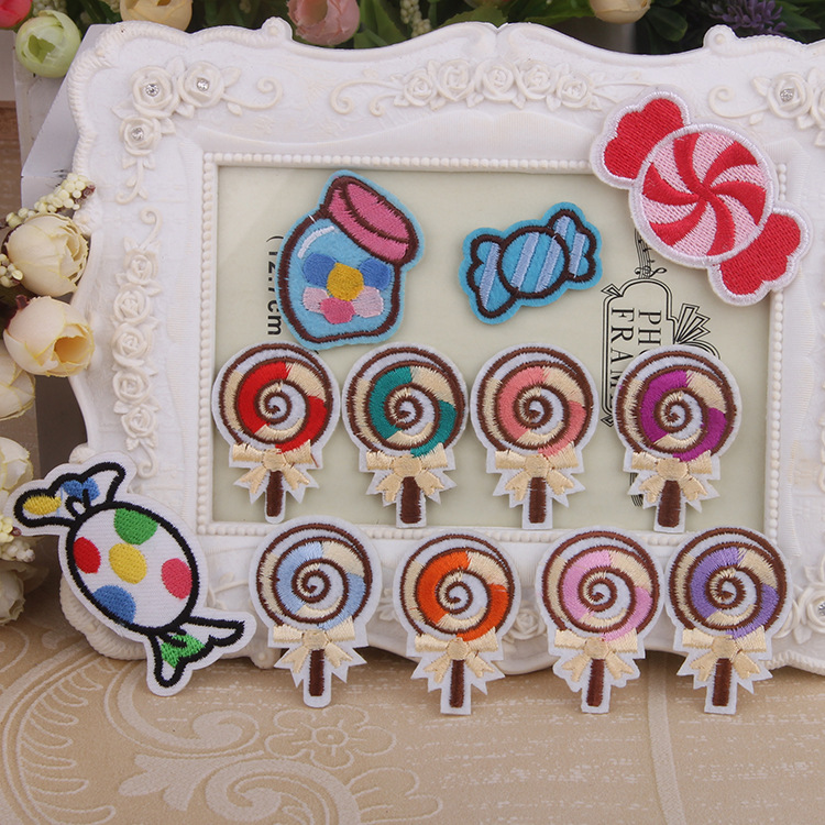 Cartoon cloth sticker Patches sticker lollipop pants clothes sticker cartoon cloth sticker adhesive ironing cloth sticker sewing and ironing