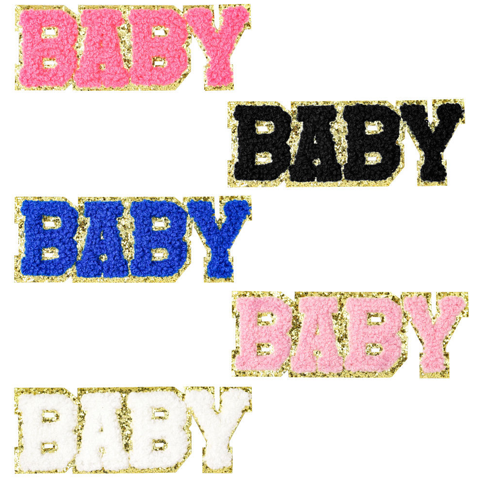 embroidery cloth sticker Patches sticker BABY clothing shoes and hats accessories embroidery cloth sticker letters