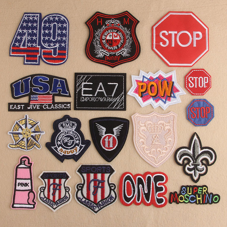 Badge Patches cloth sticker flower clothing accessories pants bag shoes DIY decorative accessories STOP cloth sticker flower