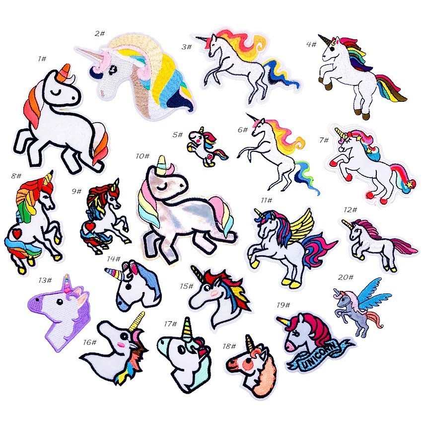 cartoon unicorn embroidery cloth sticker clothing embroidery Patches sticker