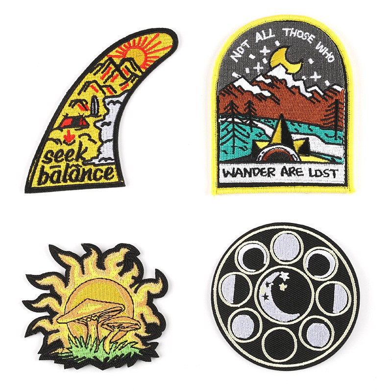 badge shoe hat luggage clothing Patches cloth label embroidery cloth sticker