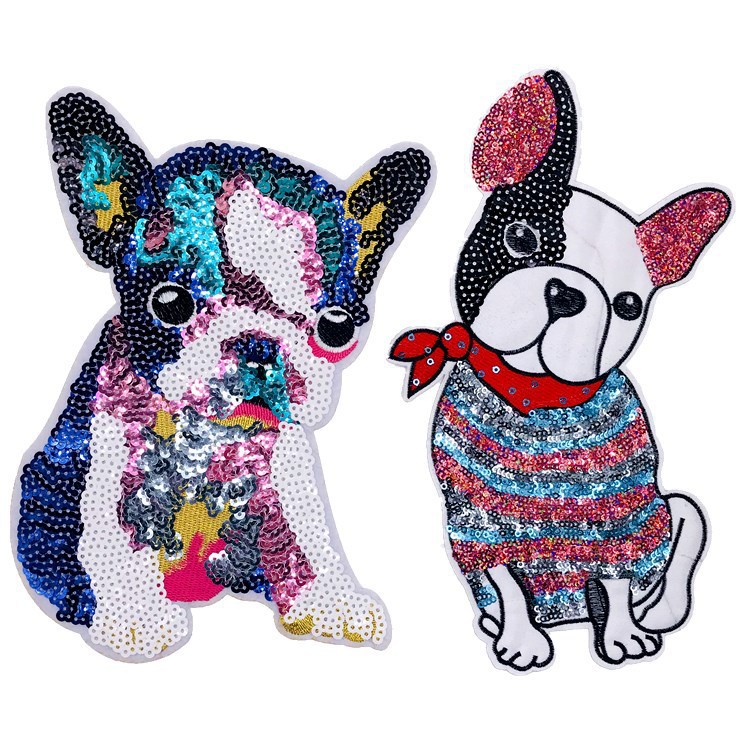 Jiu Shao'sdog embroidery cloth sticker clothing bags decorative embroidery cloth sticker patch
