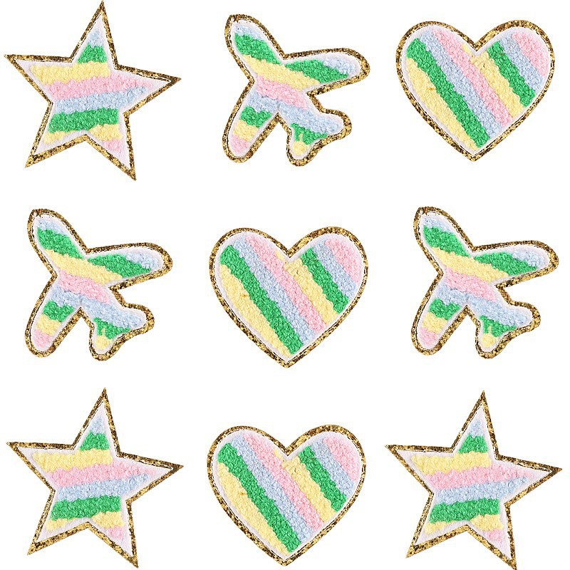 Embroidery Label Love Embroidery Cloth Sticker Clothes Accessories Self-Adhesive Patches Sticker