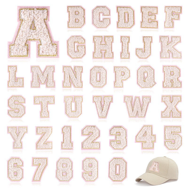 Embroidery  Cloth Label English Alphabet Hand Account DIY Patches Accessories Embroidery Cloth Sticker