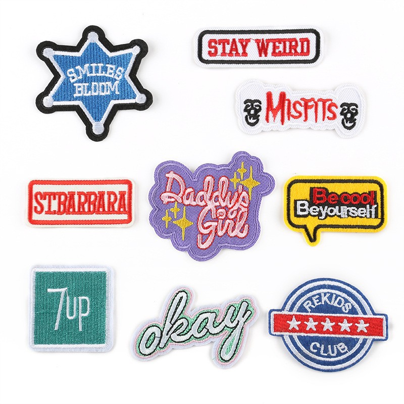 English alphabet cloth label DIY Patches sticker clothing accessories luggage accessories embroidery sticker cloth sticker
