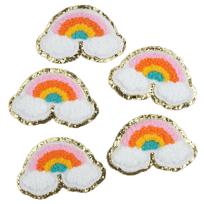 Glitter Clothes Bag Embroidery Cloth Sticker Ironing Patches Sticker