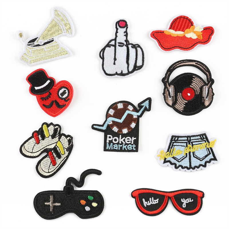 embroidery Cartoon Skirt Clothing Accessories Shoe Bags Accessories Patches iron on patches