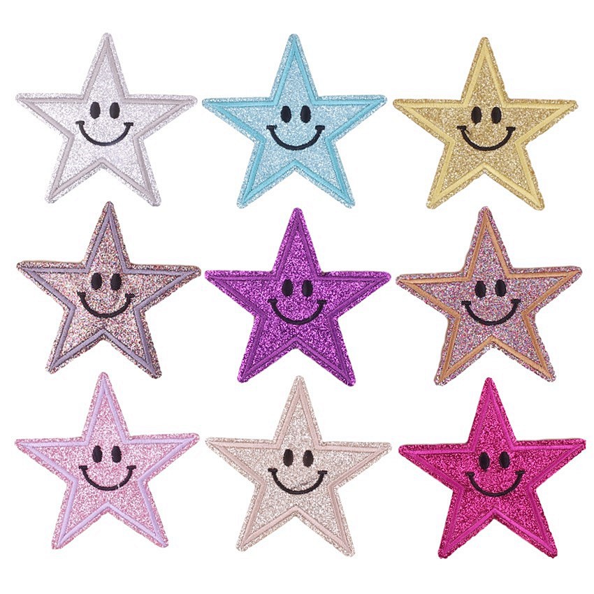 Glitter sticker embroidery cloth sticker clothing accessories embroidery Patches sticker