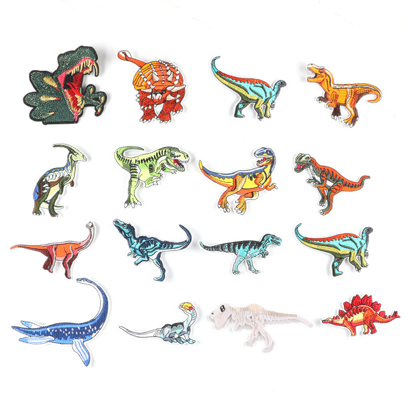 Embroidery Label Embroidery Cloth Sticker Creature Dinosaur Clothing Accessories Badge Hat Sticker