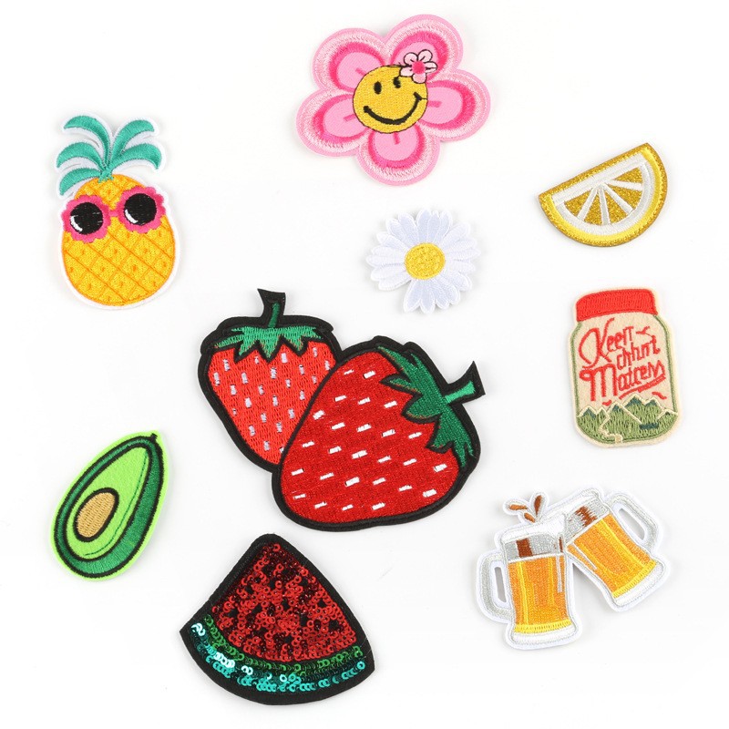 embroidery label fruit Patches sticker clothing accessories badge embroidery cloth sticker